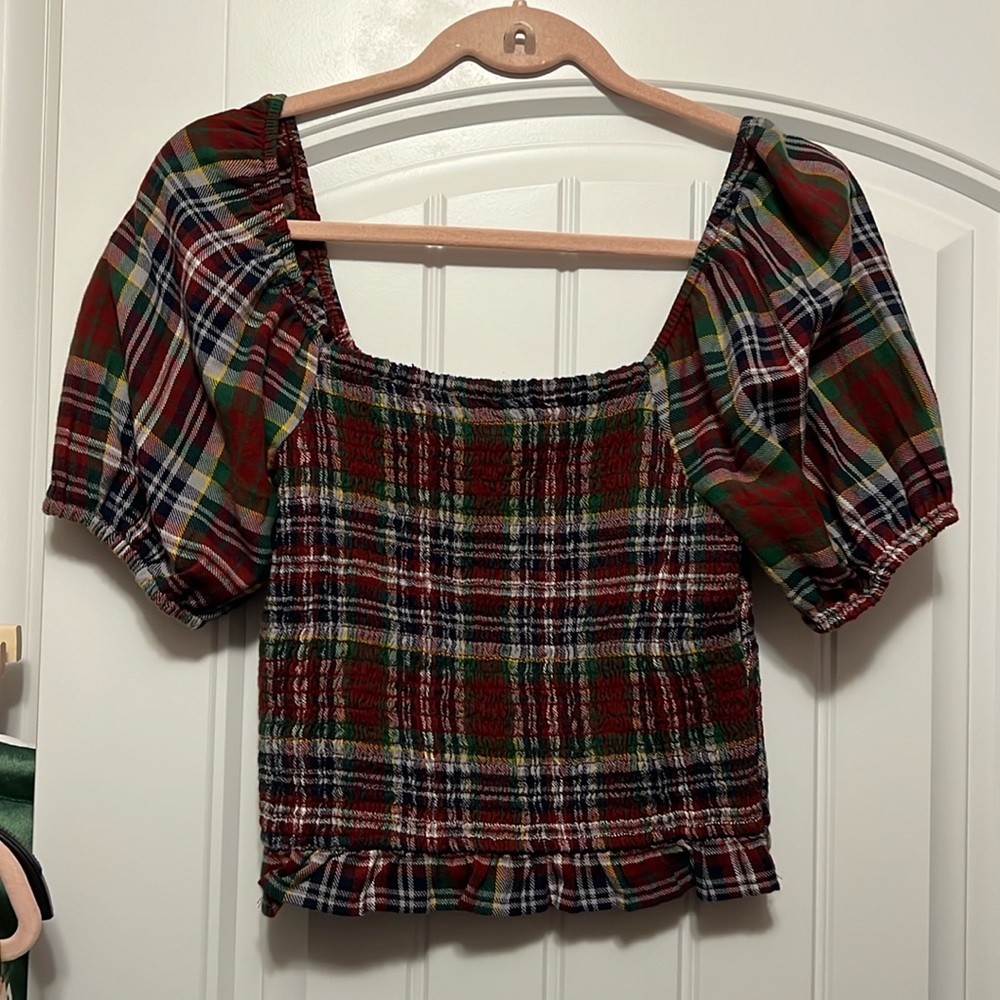 American Eagle Smocked Crop Top